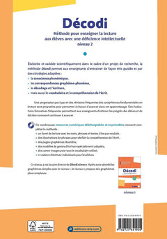 Decodi niveau 2 - Méthode pour enseigner la lecture aux élèves avec une déficience intellectuelle