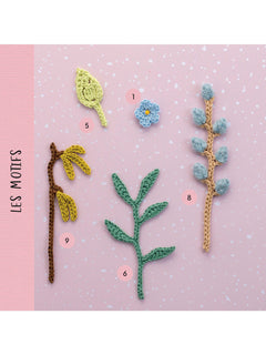 Collages floraux au crochet