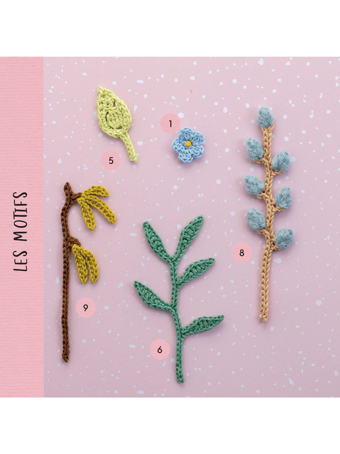 Collages floraux au crochet