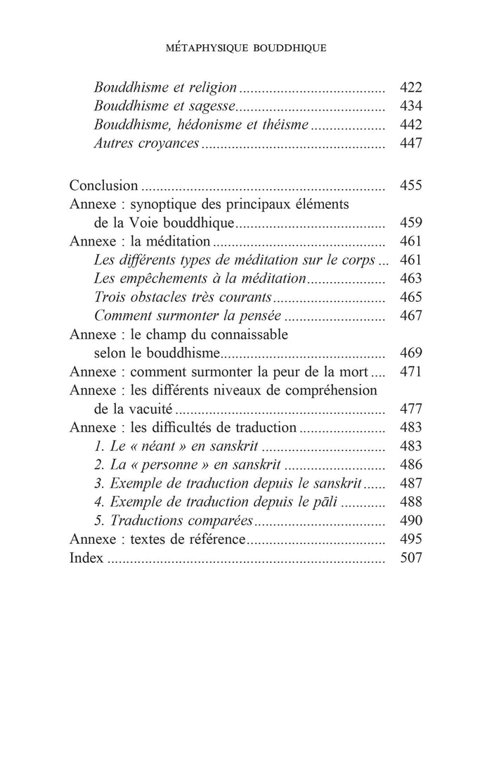 Métaphysique bouddhique