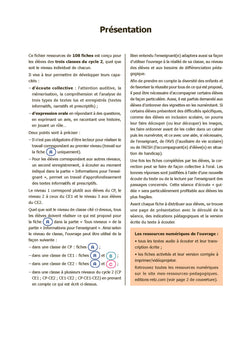 Écouter pour comprendre et s'exprimer CP-CE1-CE2 + ressources numériques