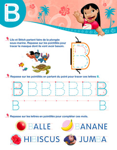 Disney - Lilo Stitch - Mon cahier effaçable - J'écris les lettres majuscules