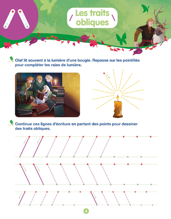 Disney - La Reine des neiges Mon cahier effaçable - Mes premiers tracés, formes et dessins (2-6 ans)