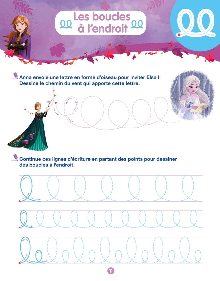 Disney - La Reine des neiges Mon cahier effaçable - Mes premiers tracés, formes et dessins (2-6 ans)