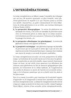 Le défi du management intergénérationnel