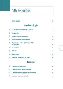 DAEU - Pré-requis Options A et B - Français, Anglais, Maths