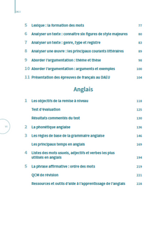 DAEU - Pré-requis Options A et B - Français, Anglais, Maths