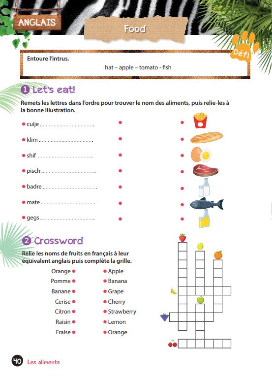 Cahier de vacances UNE SAISON AU ZOO CE2-CM1