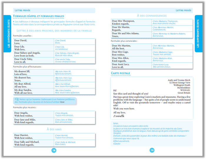 400 courriers en anglais