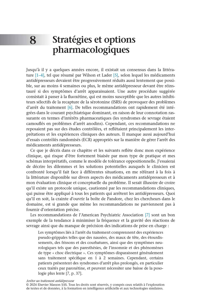 Arrêter un traitement antidépresseur