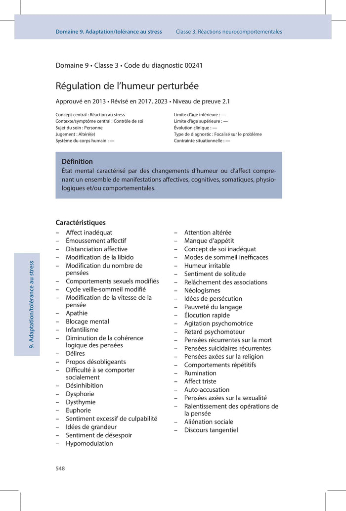 Diagnostics infirmiers 2024-2026