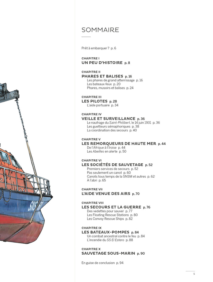 A bord des bateaux de sauvetage