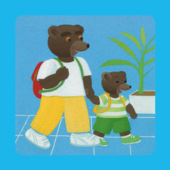 Petit Ours Brun à la piscine