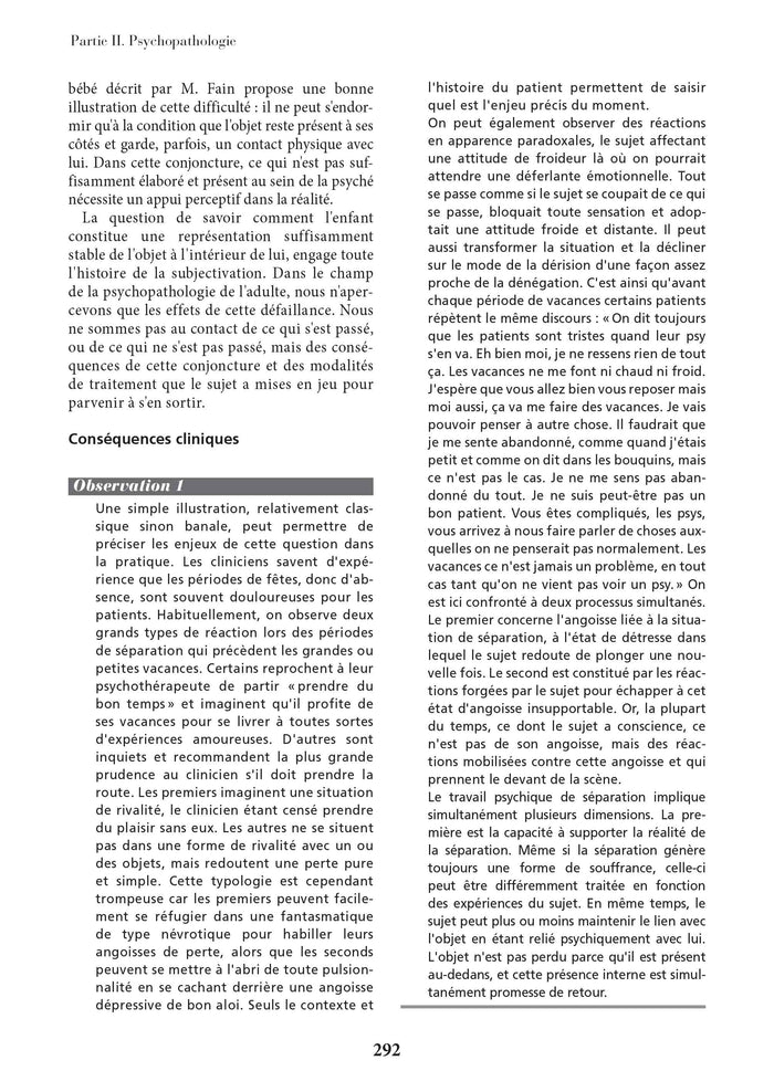 Manuel de psychologie et de psychopathologie clinique générale