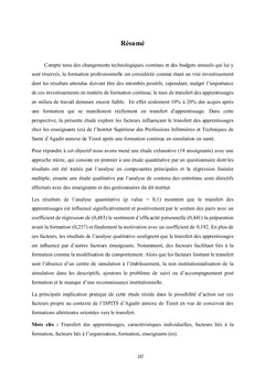 Facteurs influençant le transfert des apprentissages