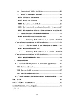 Facteurs influençant le transfert des apprentissages