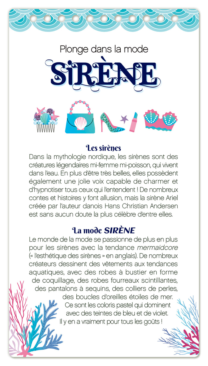 Carnet créatif Mode Academy Sirènes