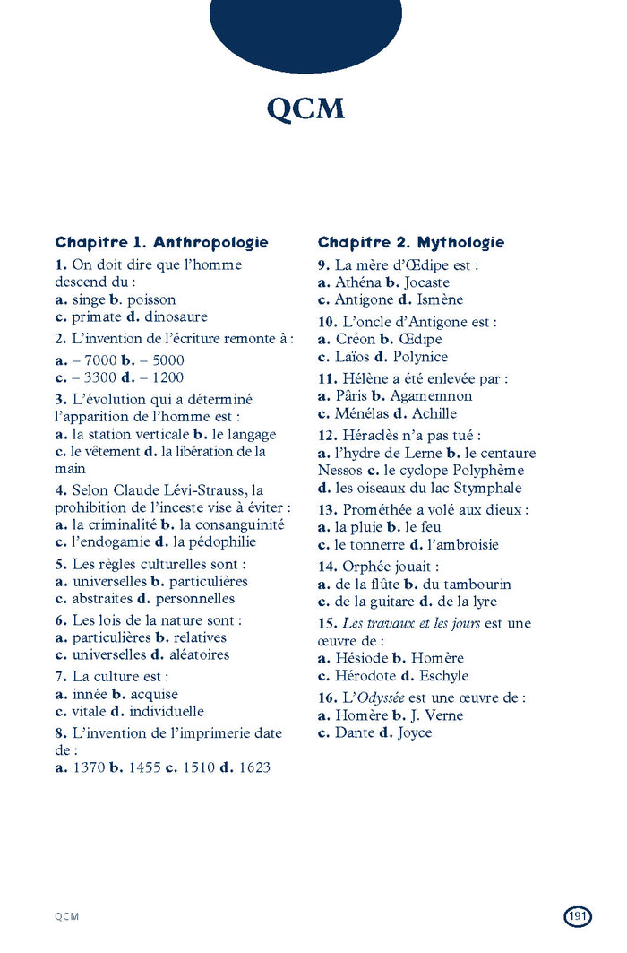 L'indispensable en culture générale 2025-2026