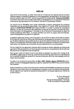 Cahier d'Activités en Comptabilité Générale - TOME 1