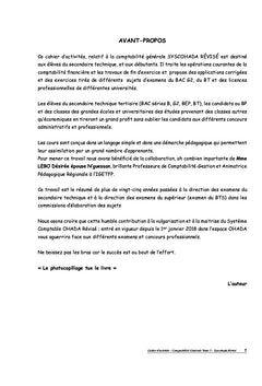 Cahier d'activités en comptabilité générale - Tome 2