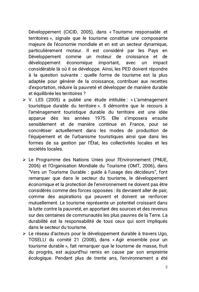 Activités touristiques et indicateurs du tourisme durable à Muanda/RDC