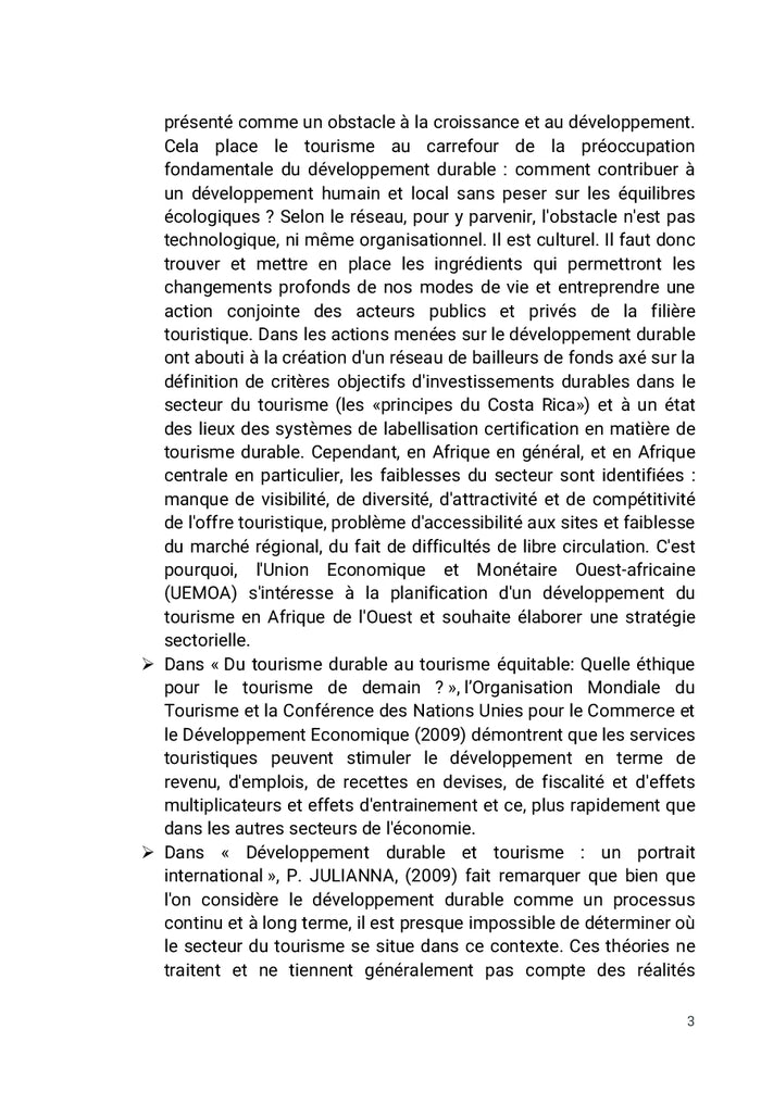 Activités touristiques et indicateurs du tourisme durable à Muanda/RDC