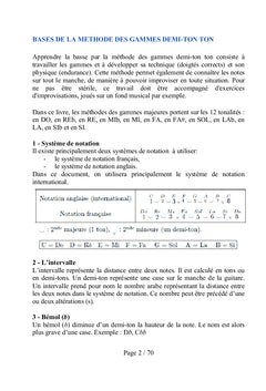 Apprendre la guitare basse par la méthode des gammes demi-ton ton