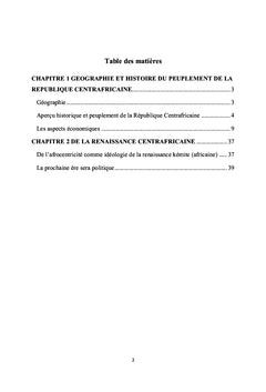 CENTRAFRIQUE : PAIX, DEMOCRATIE ET CITOYENNETE