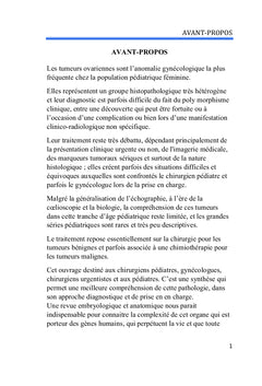 Tumeurs ovariennes chez l'enfant et l'adolescente