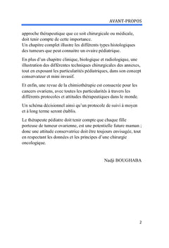 Tumeurs ovariennes chez l'enfant et l'adolescente