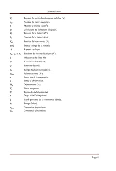 Contribution à la commande de systèmes d'énergies renouvelables