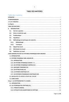 Etude et Simulation d'un Générateur de Chaos