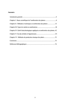 Amélioration des plantes