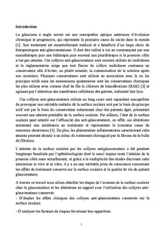 La maladie de la surface oculaire chez le glaucomateux