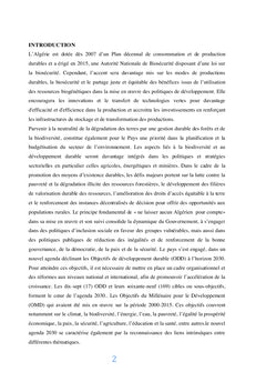 Mise en oeuvre des objectifs de développement durable en Algérie
