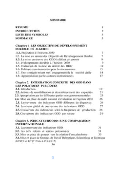 Mise en oeuvre des objectifs de développement durable en Algérie