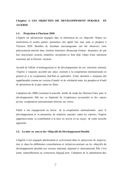 Mise en oeuvre des objectifs de développement durable en Algérie