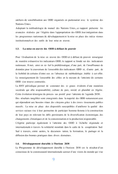 Mise en oeuvre des objectifs de développement durable en Algérie