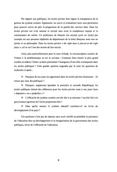 Benchmarking des écoles publiques