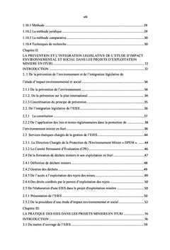 Impact environnemental et social des activités Minières en ITURI/RDC