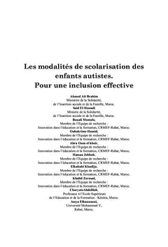Les modalités de scolarisation des enfants autistes