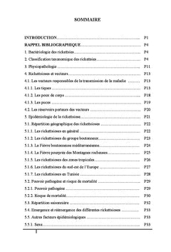 Les rickettsioses: diagnostic et prise en charge thérapeutique