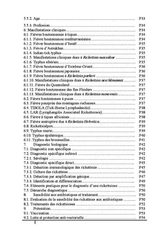 Les rickettsioses: diagnostic et prise en charge thérapeutique