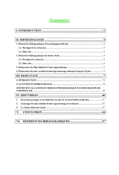 Module d'autoapprentissage via Opale sur la physiologie de l'hémostase