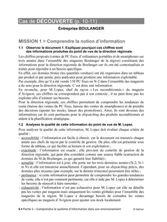 Système d'information de gestion - DCG - Epreuve 8 - Corrigés applications