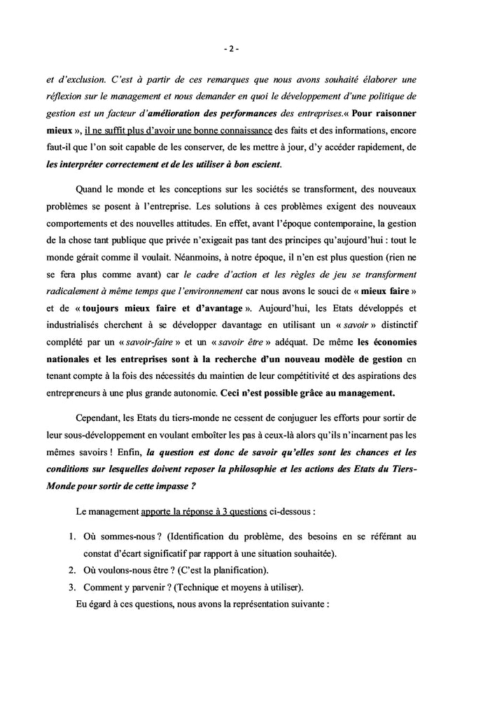 Management et organisation des entreprises