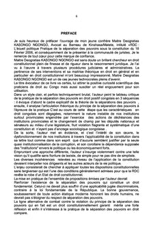 Ecueils politique pratique du principe de la séparation du pouvoir