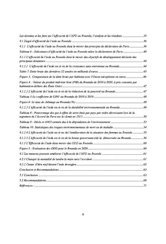 Le degré d'efficacité de l'APD au Rwanda
