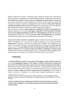 Le degré d'efficacité de l'APD au Rwanda