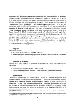 Le degré d'efficacité de l'APD au Rwanda